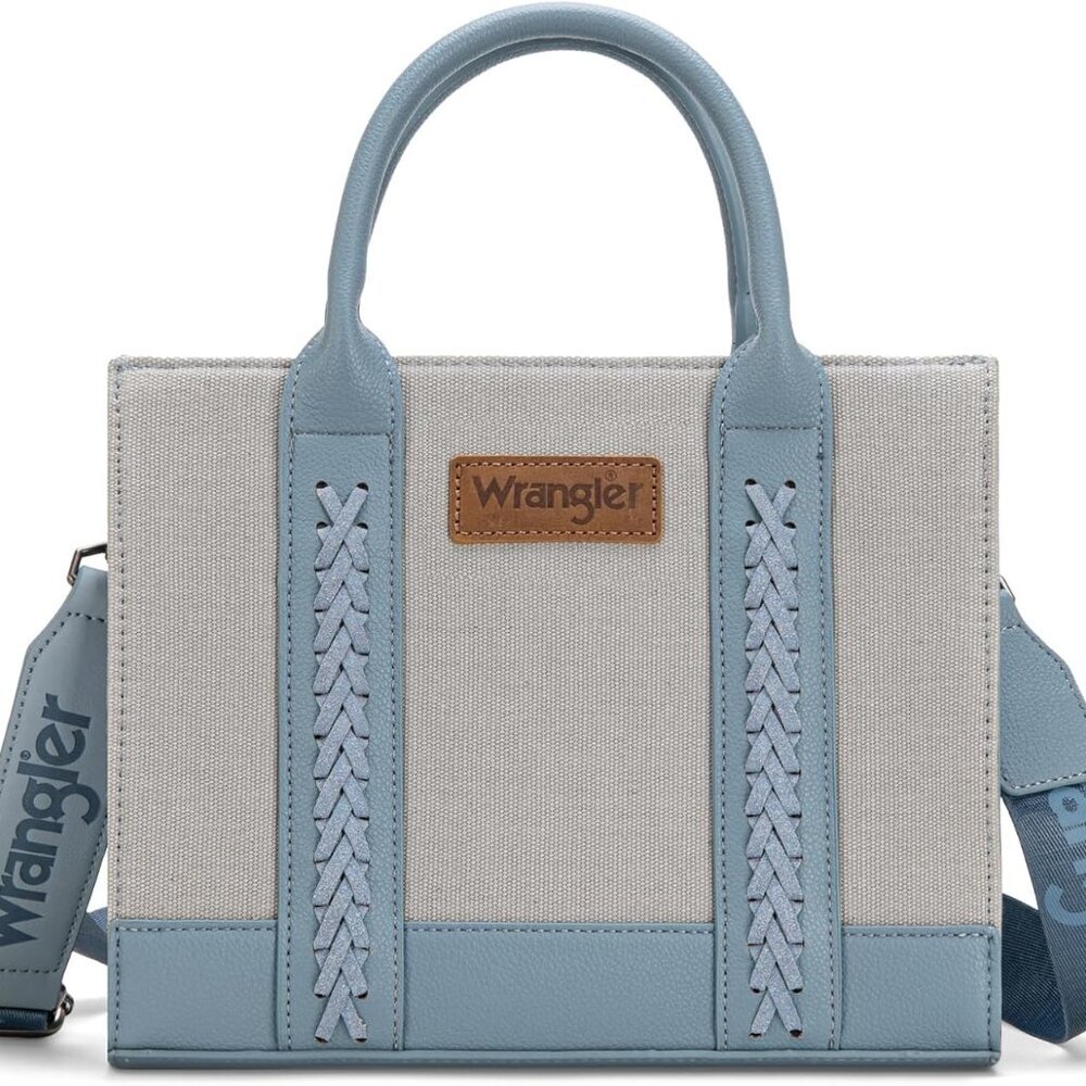 Women Tote Bag Canvas Pu Leather Crossbody Small Purse Compact Stylish